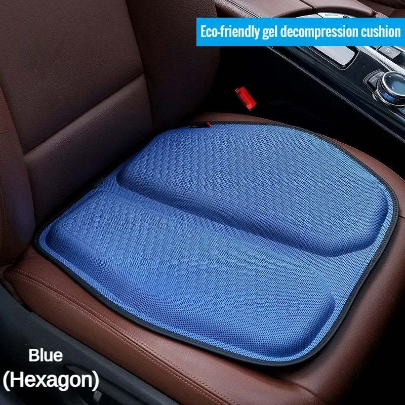 Car Gel Cooling Seat Cushion 3D Honeycomb Cool and Breathable Cool Ice Silk Car Home Office Chair Cushion Car Accessories Aimak Store