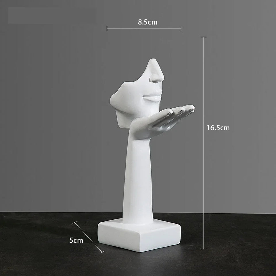 Resin Abstract Mask Statues European Miniature Figurines for Interior Home Office Study Desktop Figure Ornament Decor Gift Aimak Store