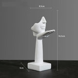 Resin Abstract Mask Statues European Miniature Figurines for Interior Home Office Study Desktop Figure Ornament Decor Gift Aimak Store