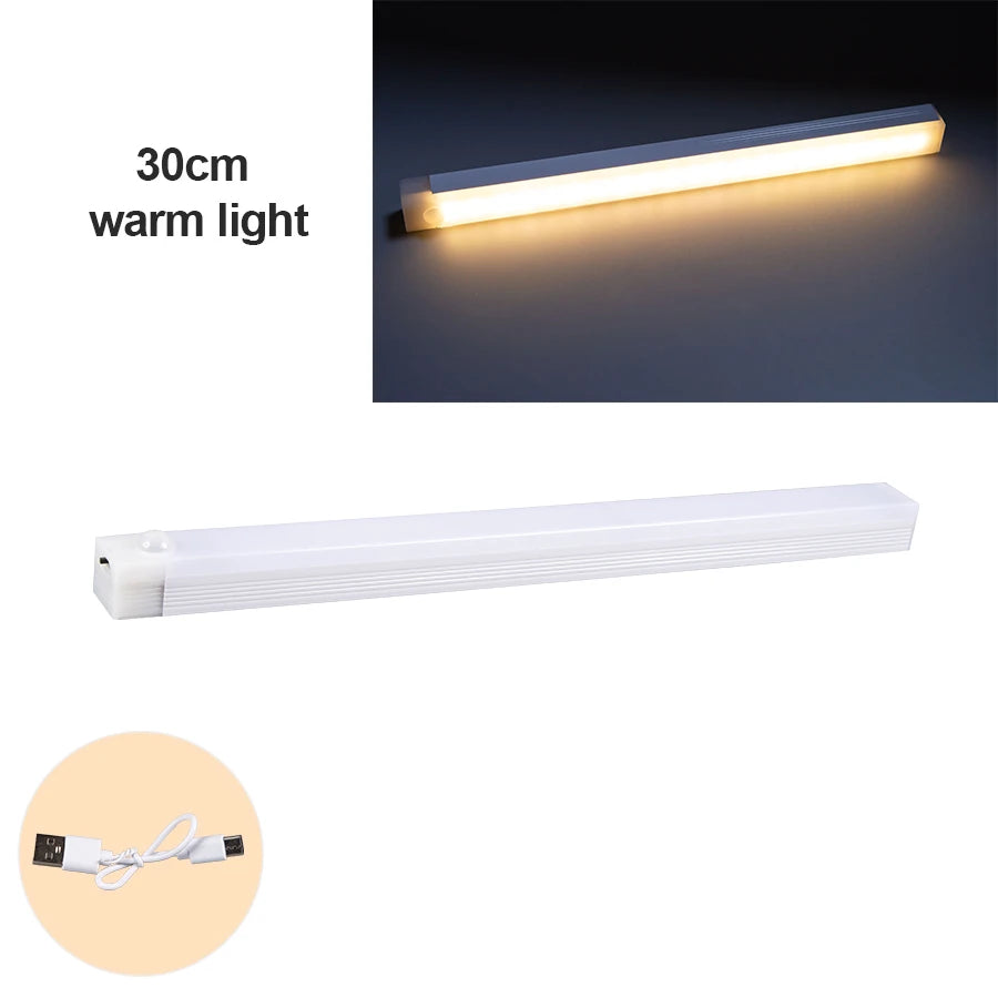 30CM/11.81inch Magnetic Smart Sensor Cabinet Light Rechargeable Night Light Home Closet Light Support Infinitely Dimmable Aimak Store