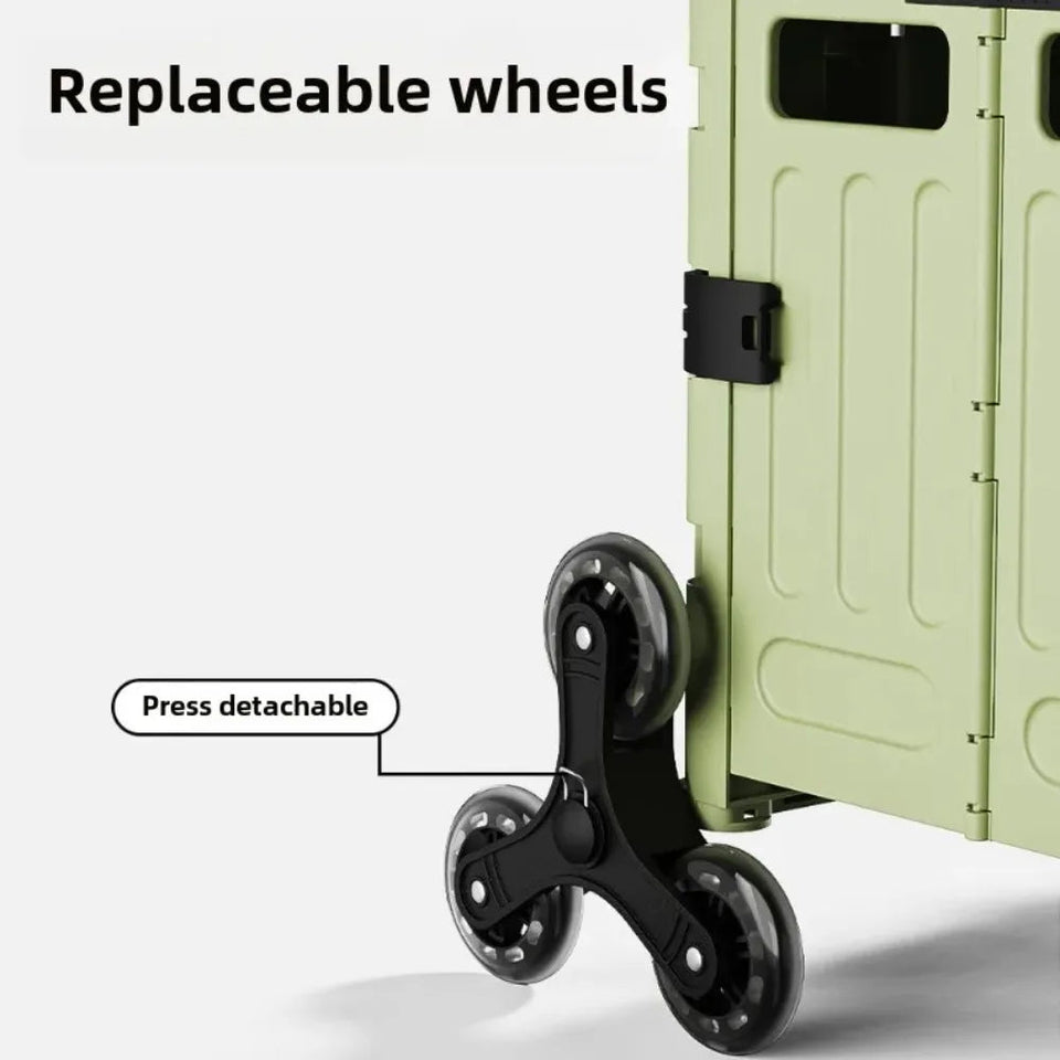 Portable and Foldable Shopping Cart,Home Multifunctional Grocery Cart, Outdoor Trolley Cart, Stall, Camping and Storage Box Aimak Store