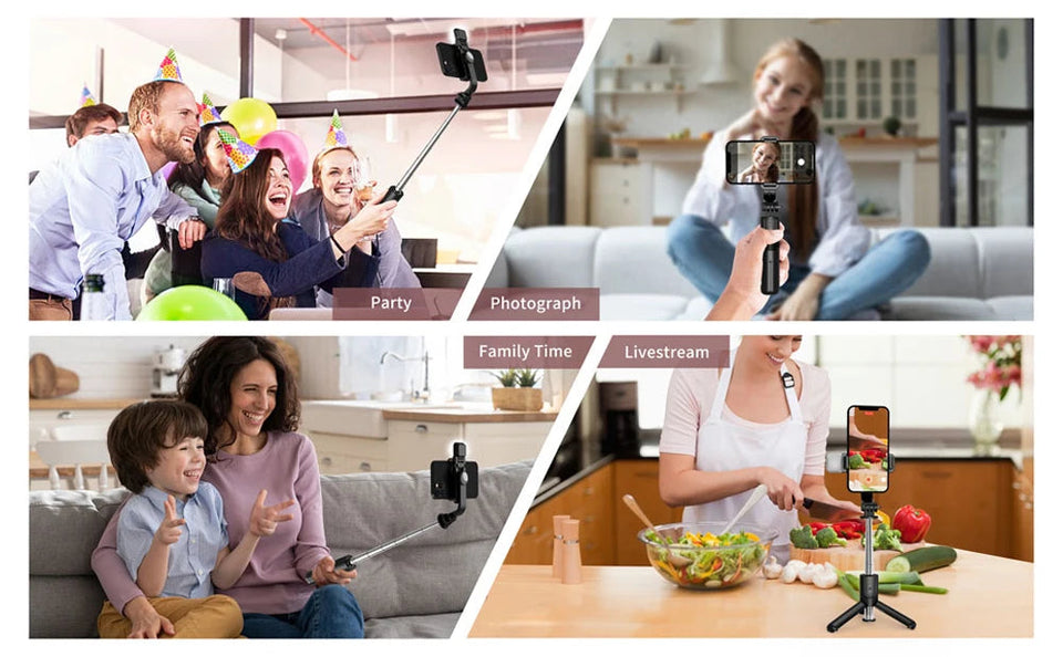 Wireless Bluetooth Selfie Stick Foldable Portable Tripod with Fill Light Shutter Remote Control for Android iPhone Smartphone Aimak Store