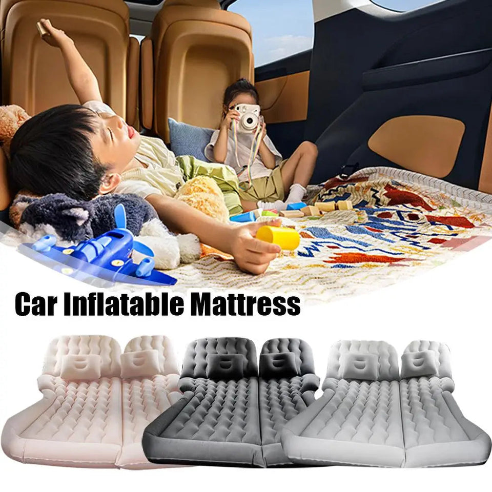 68.9*51.2in Portable Car Inflatable Camping Mattress With Pillows Air Pump Auto Air Bed Mattress SUV Sleeping Pad Tools Aimak Store