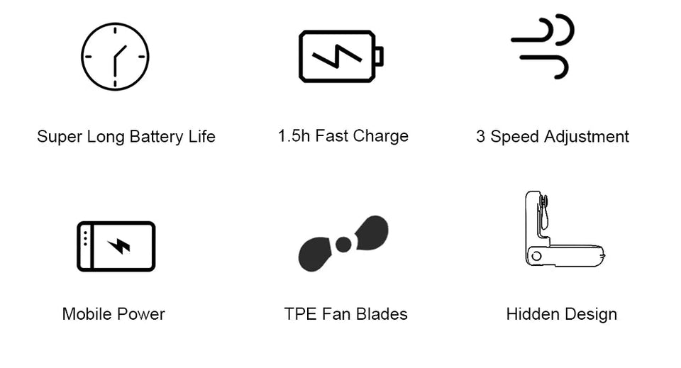 Portable Fan 2000mAh USB Rechargeable 3 Speed Mini Handheld Foldable Fan Hand Held Small Pocket Travel Fan with Handy Power Bank Aimak Store