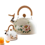 3L Whistling Kettle Teapot Floral Enameled Universal Teapot Water Kettle Large Capacity Thickened Coffee Pot Aimak Store