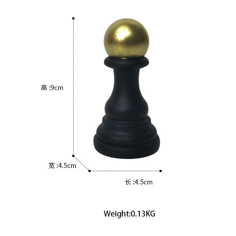 Chess Pieces Statue Resin King Queen Figure For Interior Home Living Room Office Sculpture Study Decoration Piece Ornament Aimak Store