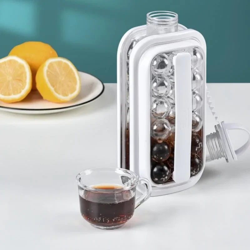 Hot New Portable Ice Ball Maker Bottle 17 Ice Cubes Molds Bottle Creative Ice Hockey Bubble Iceball Maker Kettle