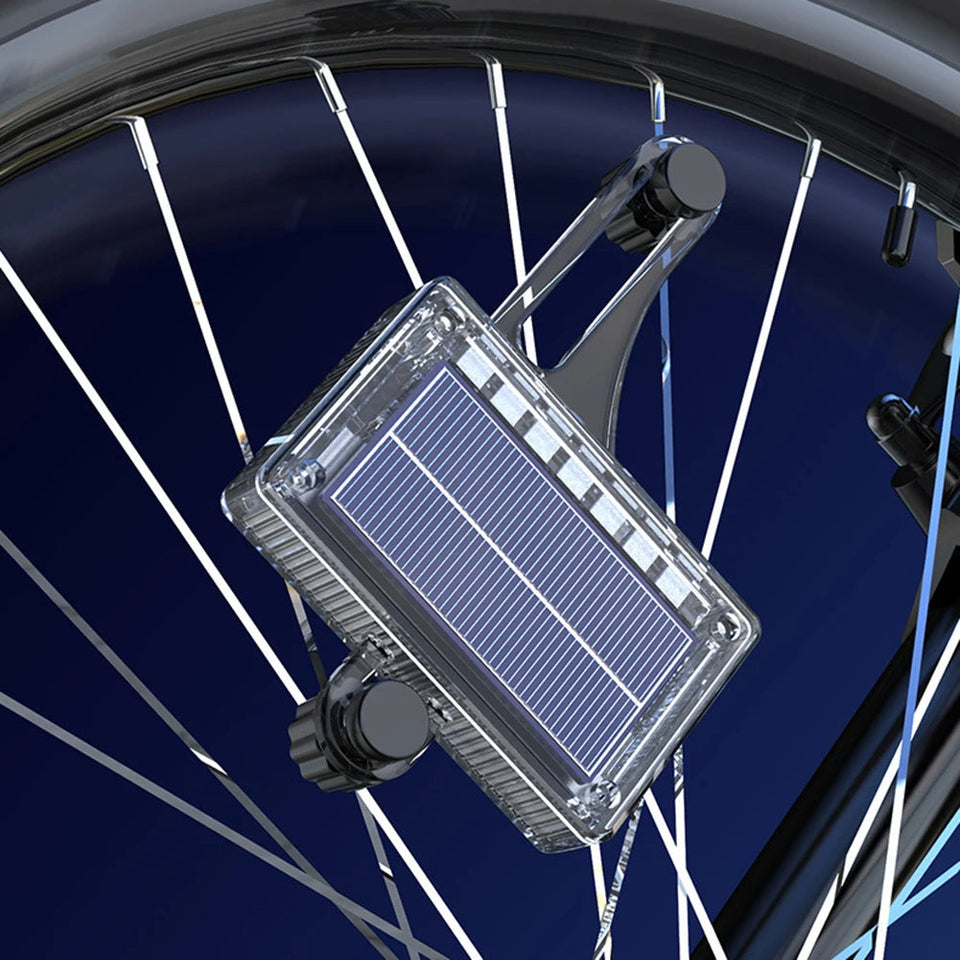 Solar LED Bicycle Spoke Light USB Rechargeable Bicycle Rim Decor Light Waterproof Cycling Tire Lights for Cycling Decoration Aimak Store