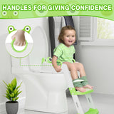 Children's Toilet Seat Stairway Baby Boys and Girls Toilet Folding Stand Anti-Slip Step Stool Children's Step Toilet Seat Ring Aimak Store