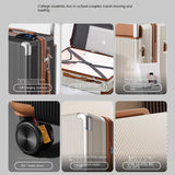 18-28Inch Wide Trolley Suitcase Mute Brake Wheels USB Port Password Boarding Box Multifunctional Large Capacity Suitcase Aimak Store