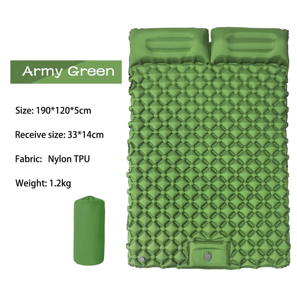 Picnic Mat Ultralight Self-inflating Air Mattress Thicken Sleeping Pad Splicing Inflatable Bed Beach Camping Tent Air Cushion Aimak Store