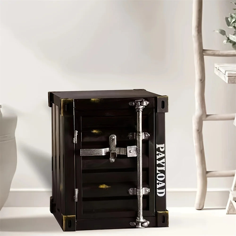 Coffee table, side table, industrial style cabinet, iron bedside table, creative bedside cabinet, small storage cabinet