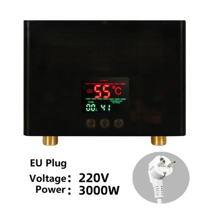 110-220AC Instant ElectricTankless Water Heater Hot Instantaneous Water Heater System for Kitchen Bathroom with remote control