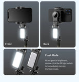 Q18 Desktop Following the shooting Mode Gimbal Stabilizer Selfie Stick Tripod with Fill Light for iPhone Cell Phone Smartphone Aimak Store