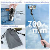Q18 Desktop Following the shooting Mode Gimbal Stabilizer Selfie Stick Tripod with Fill Light for iPhone Cell Phone Smartphone Aimak Store