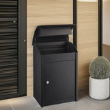 AJF Large Waterproof Outdoor Metal Mailbox Parcel Delivery Drop Box Wall Mount Home Garden Use Steel Newspaper Storage Post Lock Aimak Store