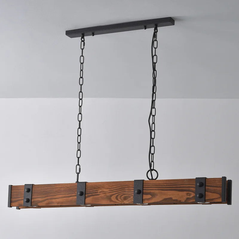 Old Style American Vintage Attic Wooden Pendent Lamp Dining Room Bar Table Clothing Store Industrial Pendant Lamp Led Lighting Aimak Store