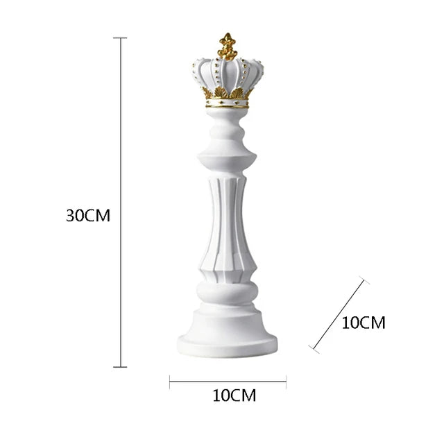 Chess Pieces Statue Resin King Queen Figure For Interior Home Living Room Office Sculpture Study Decoration Piece Ornament Aimak Store