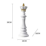 Chess Pieces Statue Resin King Queen Figure For Interior Home Living Room Office Sculpture Study Decoration Piece Ornament Aimak Store