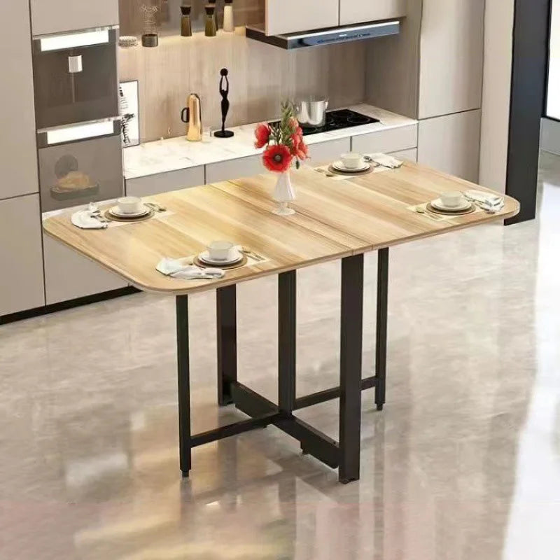 Joylove Folding Dining Table Home Imitation Rock Board Ultra-thin Multi-functional Combination Dining Table Multi-person Table Aimak Store