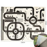 Children Playmat Activity Surface Waterproof Map Kids Animal Road Toy Baby Dinosaur Road Portable Carpet Farm Road Non-Toxic Mat Aimak Store