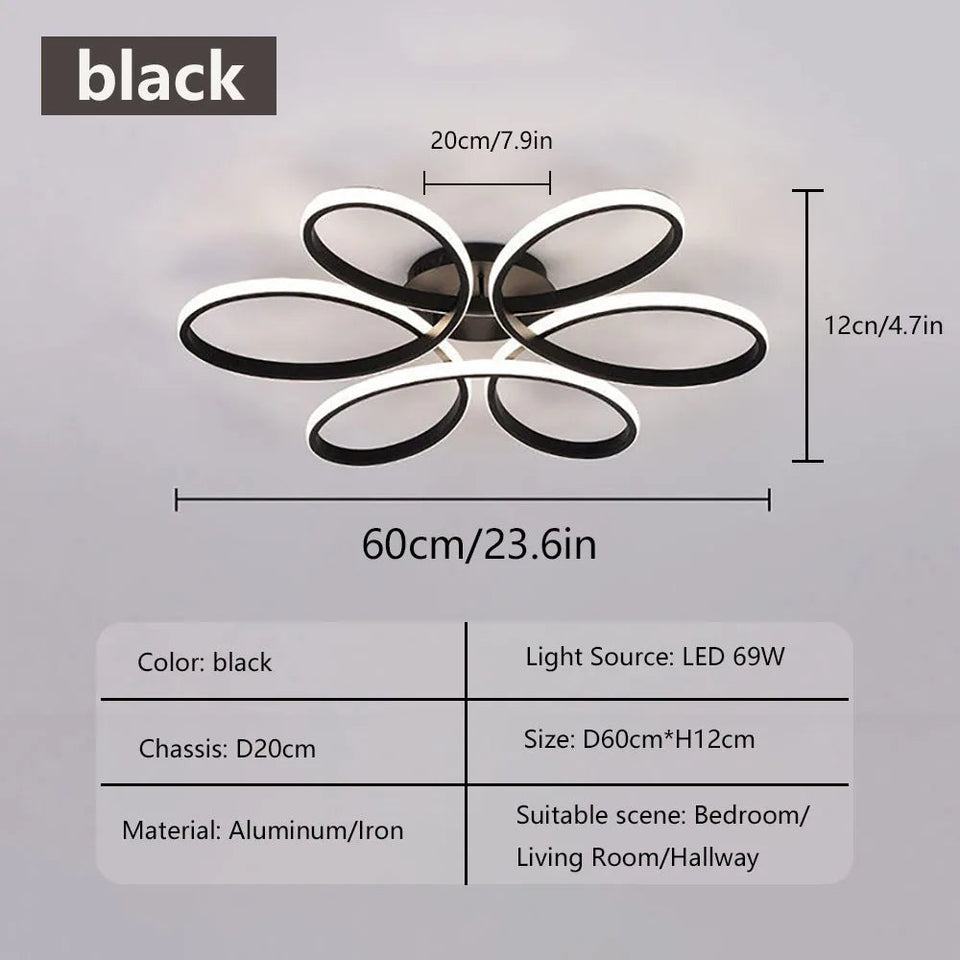 60CM 75W LED Ceiling Lights Living Room Bedroom Lights Indoor Lights Living Room Foyer Lighting Fixtures ceiling led lights Aimak Store