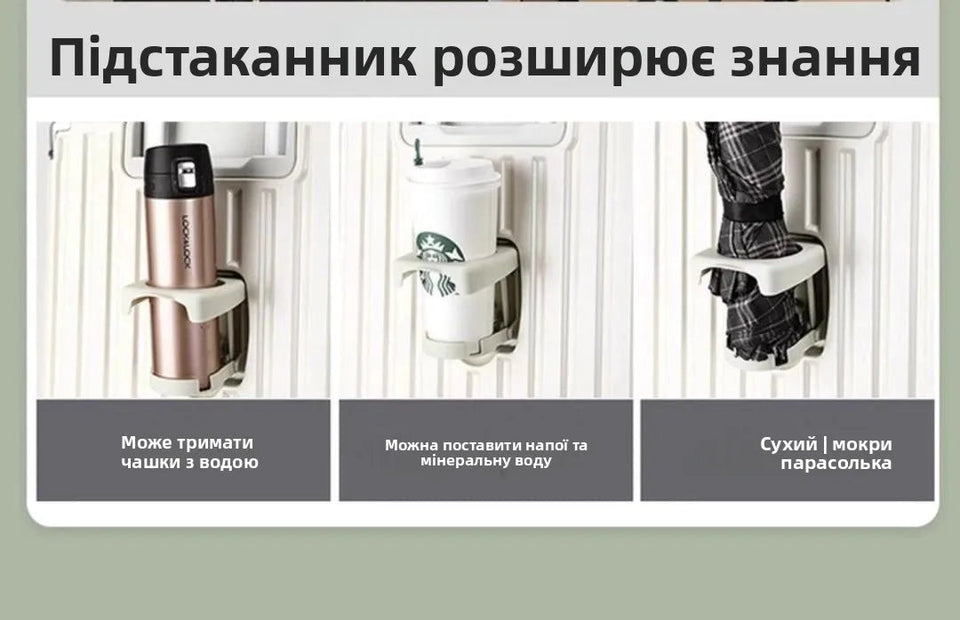 Aluminum Frame Travel Suitcase Faionable Multi-Functional Lage with Cup Holder Universal Wheel Carry-On for Men And Women Aimak Store