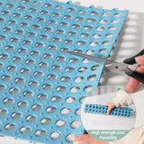 1Pc 30*30 cm Waterproof Bathroom Shower Mats Non-slip Plain Stitching Plaid DIY Cuttable Roll Floor Hollow Splicing Pads Aimak Store