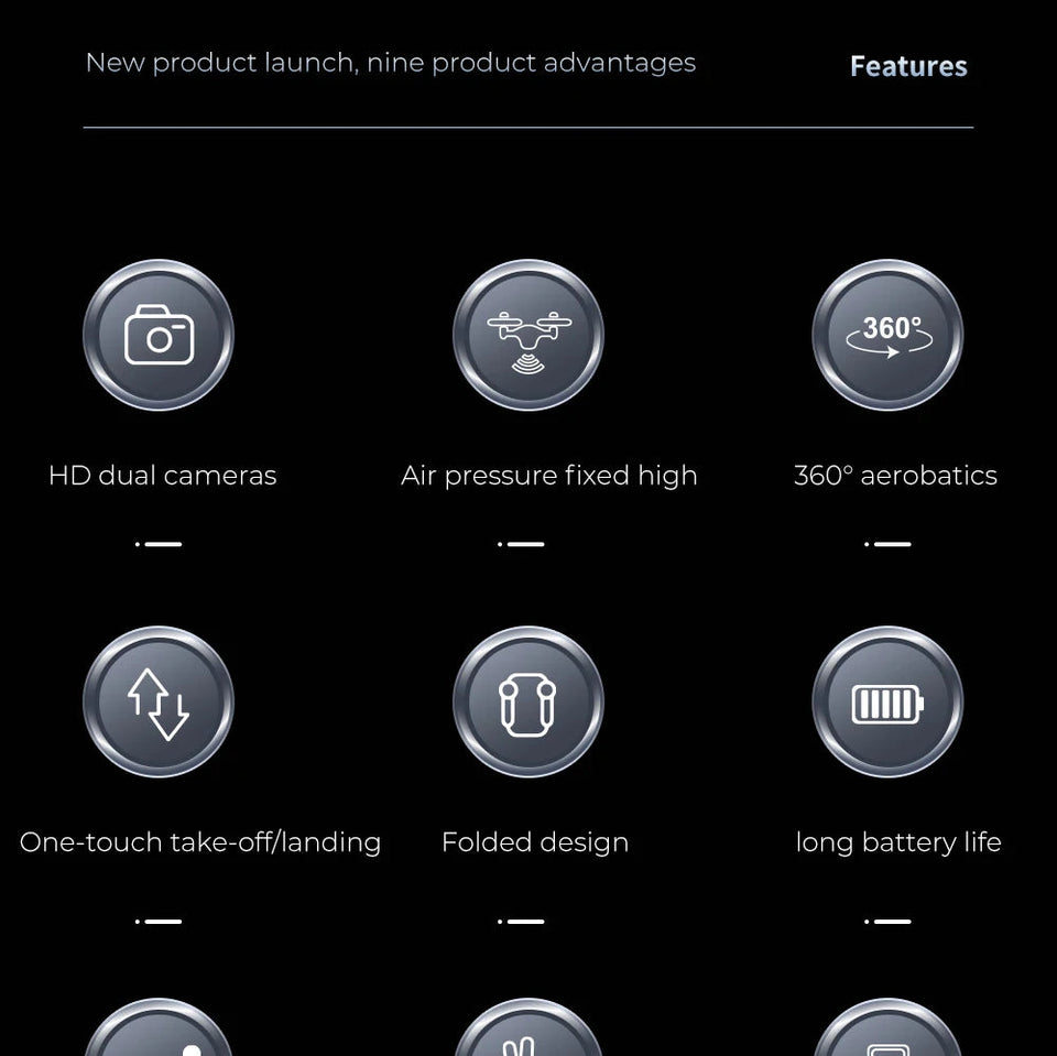 H15 Mini RC Drone With Camera HD Wifi Fpv Photography Quadcopter Fixed Height Selfie Professional Dron Gifts Toys for boys Aimak Store