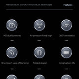 H15 Mini RC Drone With Camera HD Wifi Fpv Photography Quadcopter Fixed Height Selfie Professional Dron Gifts Toys for boys Aimak Store