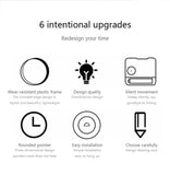 8 Inch Glass Wall Clock Modern Design Chinese Style Series Art Round Mute Creative Hanging Home Living Room Bedroom Decoration Aimak Store