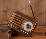 Retro Wireless Bluetooth Speaker Vintage  FM Radio Receiver Rechargeable HIFI Sterero Mp3 PlayerSUPPORT USB/SD/TF Aimak Store