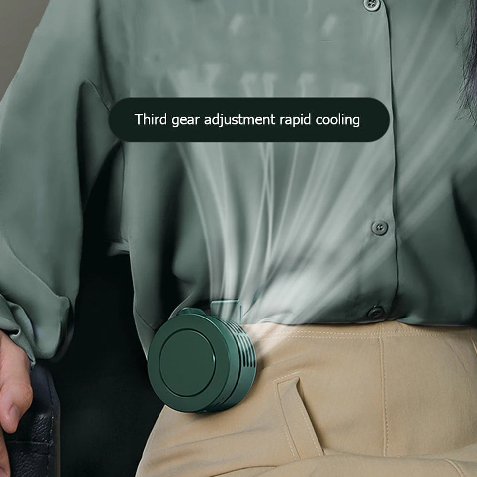 Hanging Neck Waist Fan Portable Electric Air Cooling Fan USB Charging Bladeless Hanging Fan 900mAh for Outdoor Home Working Aimak Store