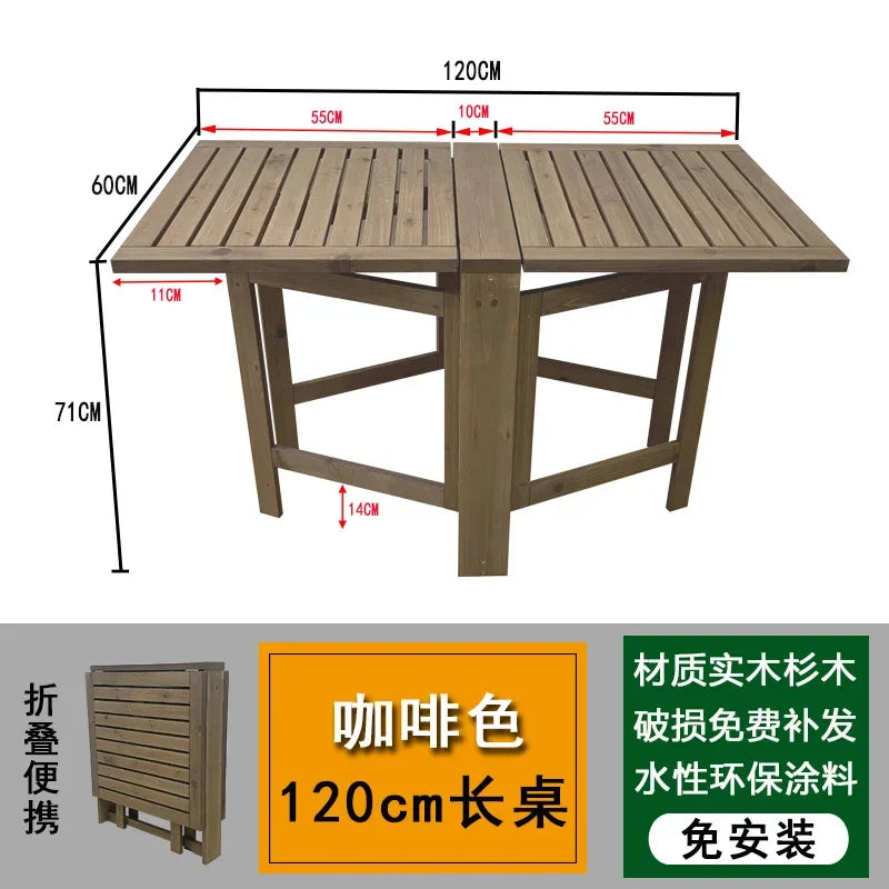 Balcony Leisure Folding Table Home Simple Portable Dining Tables Province Space Rectangular Multi-function Camping Table Aimak Store