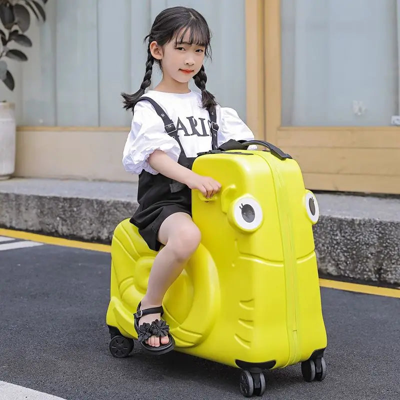 Cartoon children's trolley case Rideable Universal wheel children's travel password case Large capacity children's luggage Aimak Store