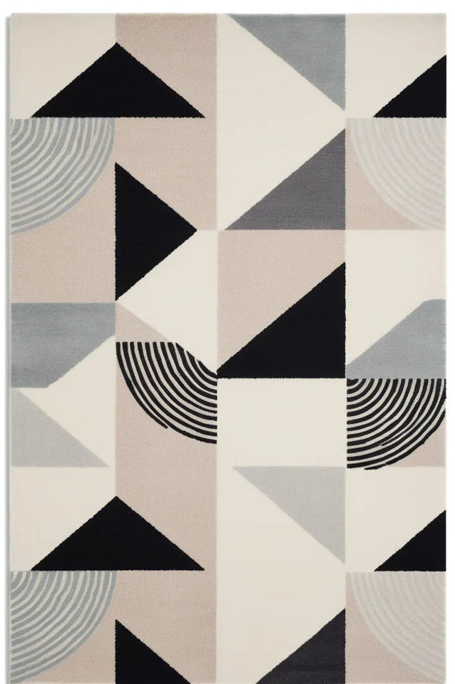 VIKAMA Nordic Patchwork Faux Wool Rug - Non-Slip, Easy Clean Living Room, Bedside, Sofa Mat for Home Decor, 50x80cm Aimak Store