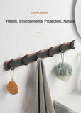 Walnut Coat Wall Hook Wall Hanging Coat Rack for Bathroom Kitchen Bedroom Hallway Wall Hooks Coat Clothes Holder Aimak Store