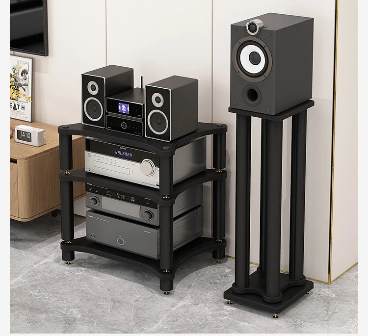 HiFi amplifier rack cabinet shock mount removable CD player video audio equipment metal tripod Desktop tripod stand speaker Aimak Store