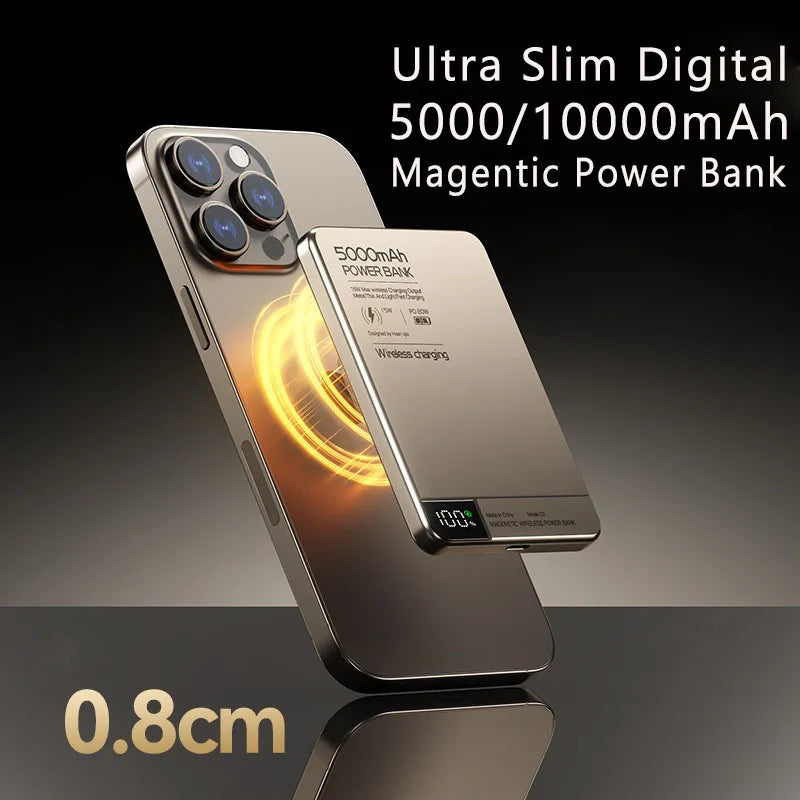 10000mAh Power Bank Magnetic Qi Wireless Charger PD20W Super Fast Charging Powerbank For Magsafe iPhone Samsung Huawei Xiaomi Aimak Store