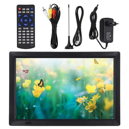 14 HD Portable Digital TV ISDB-T with Stand, Tuner for home & Car, EU Plug 110-220V - Compact Entertainment Solution
