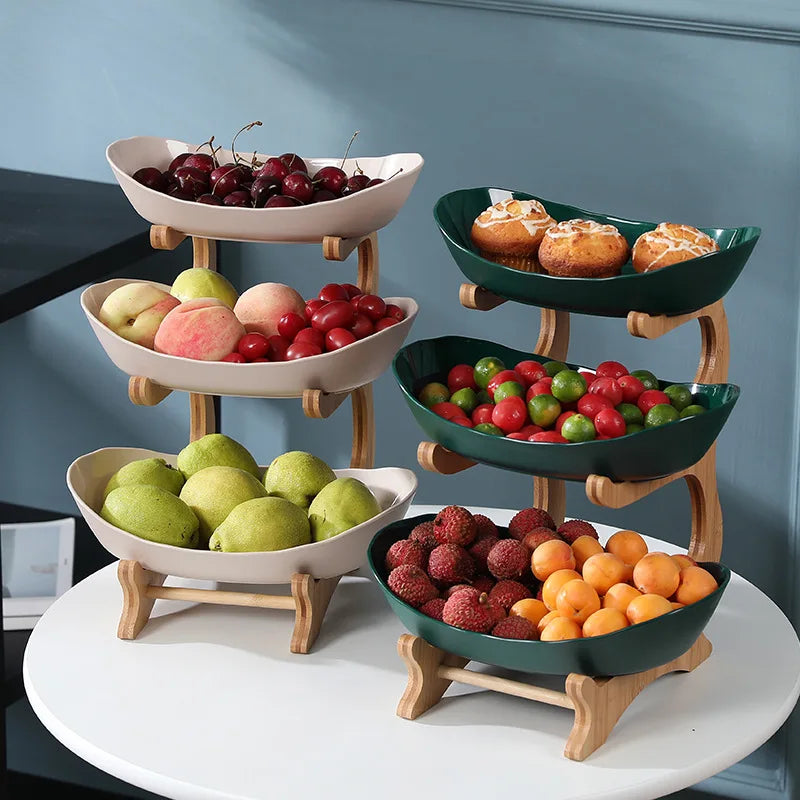 Internet Famous Fruit Tray Creative Modern Home Decoration Multilayer Nordic Style Luxury Snack Tray Aimak Store