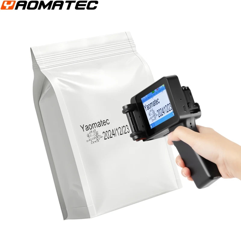 with ink: X1760 12.7MM TIJ Expiry Date Marking machine date coding machine printing gun Portable Handheld Thermal Inkjet Printer Aimak Store