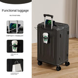 KO-KU 2024 Suitcase Set Female 20 Inch Boarding Suitcase USB/Type-C Port Water Cup Holder 26/28 inch Male Large Capacity Luggage Aimak Store