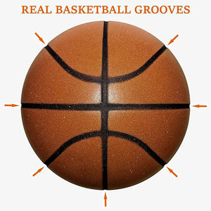 Silent Basketball Size 7 (29.5")/5# Dribbling Indoor Grooved Airless Foam Basketball Quiet Dribbling Indoor Training Silent Ball Aimak Store