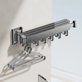 Foldable No Drill Wall Mounted Clothes Drying Rack, Indoor Outdoor Retractable Hanger, Space-Saving Design for Balcony Aimak Store