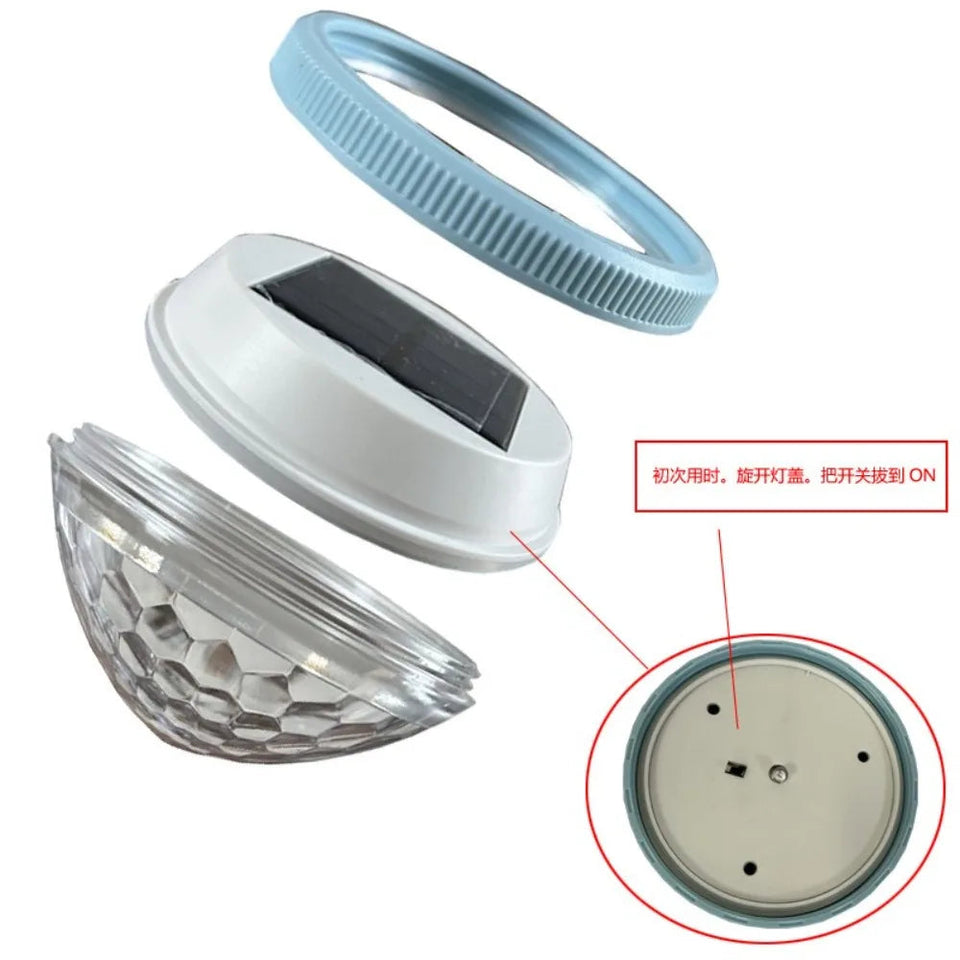 Vibrant Solar Powered Floating Lights Rechargeable Night Projection Underwater Glowing Lamp RGB Colors LED Pool Lights Swimming Aimak Store