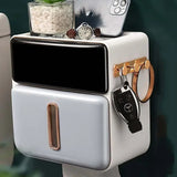 Paper Towel Toilet Paper Holder Waterproof Tissue Box Wall Mount Storage Shelf Rack Paper Storage Box Bathroom Accessories Aimak Store