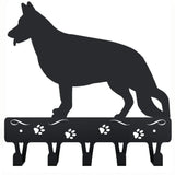 1pc German Shepherd Key Rack Dog Leash Hanger - 9 inch/ 6 inch Wide Metal Wall Art Wall hanging Towel Rack Coat Home Decor Aimak Store