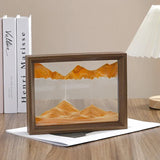 3D Sandscape Moving Sand Art Picture Wooden Frame Quicksand Liquid Hourglass Craft Flowing Sand Painting Office Home Decor Gifts Aimak Store