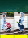Light Grocery Shopping Trolley Household Climbing Stairs Folding Trailer Outdoor Travel Hand Pull Shopping Cart Aimak Store